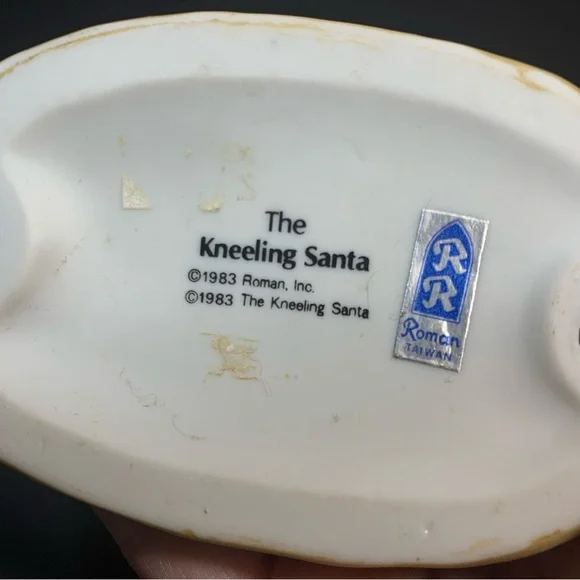 Vintage The Kneeling Santa by Roman Baby Jesus Christmas 1983 VTG Figurine - Picture 7 of 7